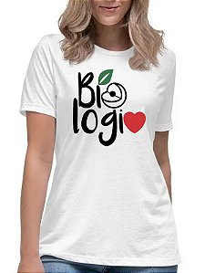Camisa biologia curso love faculdade camiseta universitária
