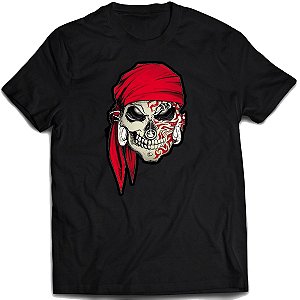 Camiseta Esqueleto pirata Camisa skull rock pirate