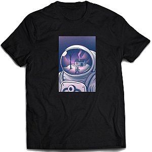 Camiseta astronauta camisa casa no espaço divertido
