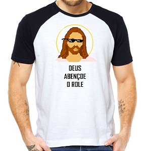 Camiseta Deus abençoe o role camisa divertida jesus meme