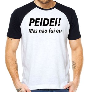 Camiseta peidei! mas não foi eu camisa divertida engraçada