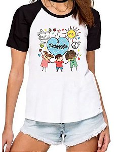 Camiseta pedagogia educação infantil camisa professora