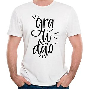 Camiseta gratidão fé religião grato camisa