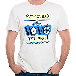 Camiseta promovido a vovô do ano avô camisa