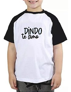 Camiseta infantil dindo te amo camisa blusa padrinho azul