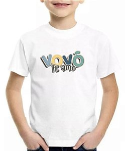 Camiseta infantil vovó eu te amo camisa blusa presente