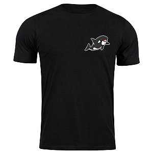 Camiseta algodão orca baleia fofo camisa divertida animais