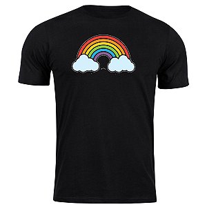Camiseta algodão arco-iris camisa lgbt blusa good vibes