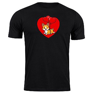 Camiseta algodão cachorrinho com balões blusa dog lover