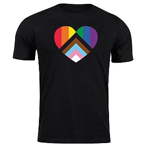 Camiseta algodão coração lgbt good vibes camisa blusa