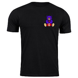 Camiseta algodão ursinho thug blusa swag moda de rua street