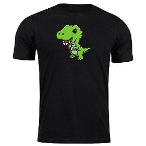 Camiseta algodão dinossaurinho camisa blusa dino fofo fun