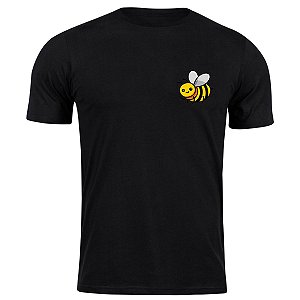 Camiseta algodão abelinha de bolso camisa blusa abelha