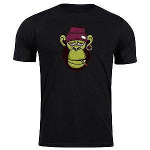 Camiseta algodão macaco swag weed dripo 4:20 camisa blusa