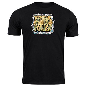 Camiseta algodão trans power lgbt camisa pride orgulho
