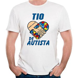 Camiseta tio de autista autismo família conscientização