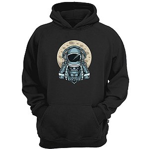 Casaco moletom astronauta na lua moon blusão de inverno
