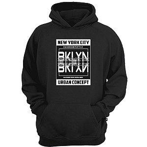 Casaco moletom canguru brooklyn urban concept blusão de frio