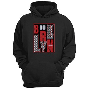 Casaco moletom brooklyn moda de rua swag skatista skateboard