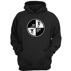 Casaco moletom NYC sk8 skateboard moda de rua blusa de frio