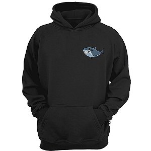 Casaco moletom mini tubarão divertido blusa de frio c/ bolso