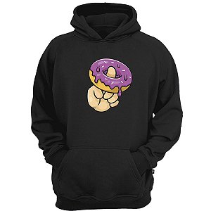 Casaco moletom rosquinha donut mão hand moda de rua street