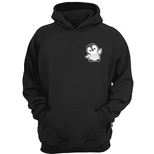 Casaco moletom pinguim fun cute blusão de frio c/ capuz