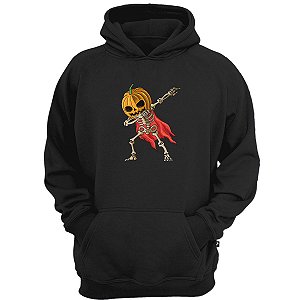 Casaco moletom halloween esqueleto terror abobora dab