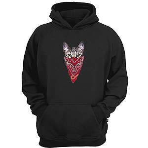 Casaco moletom gato gangsta thug cat lover blusa de frio