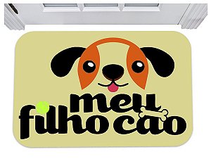 Capacho pet meu filho cão tapete para porta 40x90 fofo