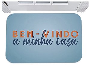 Capacho bem vindo a minha casa tapete para porta 40x60