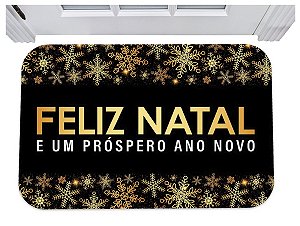 Capacho feliz natal e um prospero ano novo tapete de porta