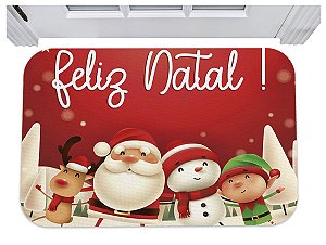 Capacho feliz natal papai noel duende boneco de neve tapete