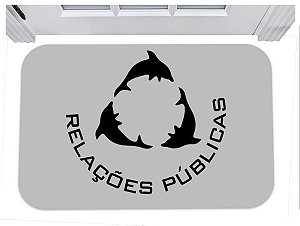 Capacho relações publicas tapete de porta escritório 40x60