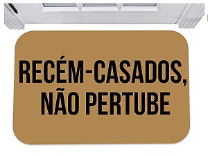 Capacho recem casados não perturbe tapete para porta 40x60