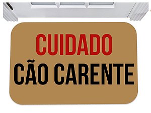 Capacho divertido cuidado cão carente tapete para porta