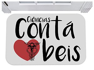 Capacho ciências contábeis tapete para porta 40x60