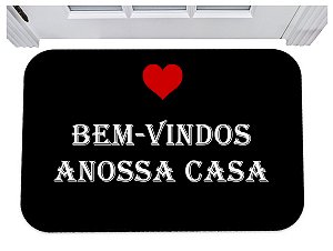 Capacho bem vindos a nossa casa tapete de porta 40x60