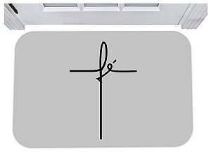 Capacho para entrada fé religião tapete 40x60