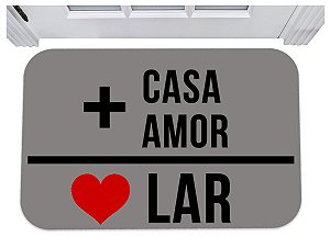 Capacho casa + amor = lar tapete para porta fofo divertido