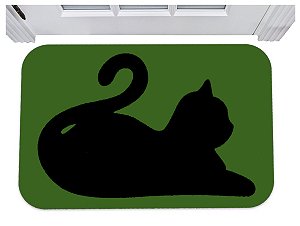 Capacho gato pai de pet gatinho tapete para entrada 40x60
