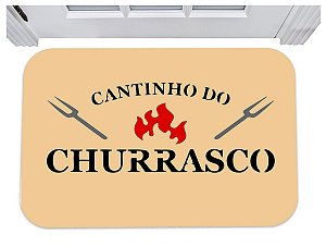 Capacho para entrada cantinho do churrasco tapete 40x60