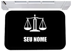 Capacho direito com nome personalizado advogado tapete 40x60