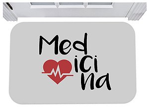 Capacho medicina medico doutor tapete para porta 40x60
