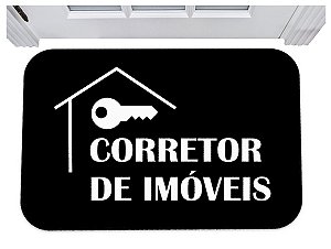 Capacho corretor de imóveis tapete para porta 40x60