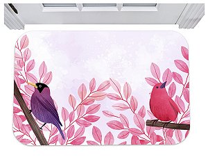 Capacho pássaros animais natureza tapete para porta 40x60