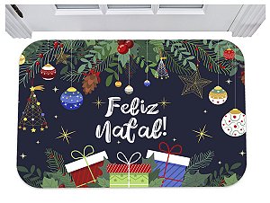 Capacho feliz natal arvore de natal presentes festas 40x60