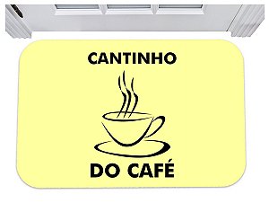 Capacho cantinho do café tapete para porta 40x60
