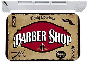 Capacho barber shop barbeiro tapete decorativo entrada