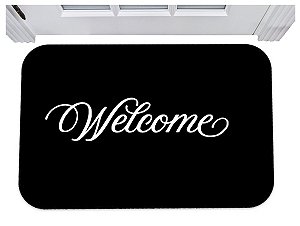 Capacho para porta welcome bem vindo tapete 40x60